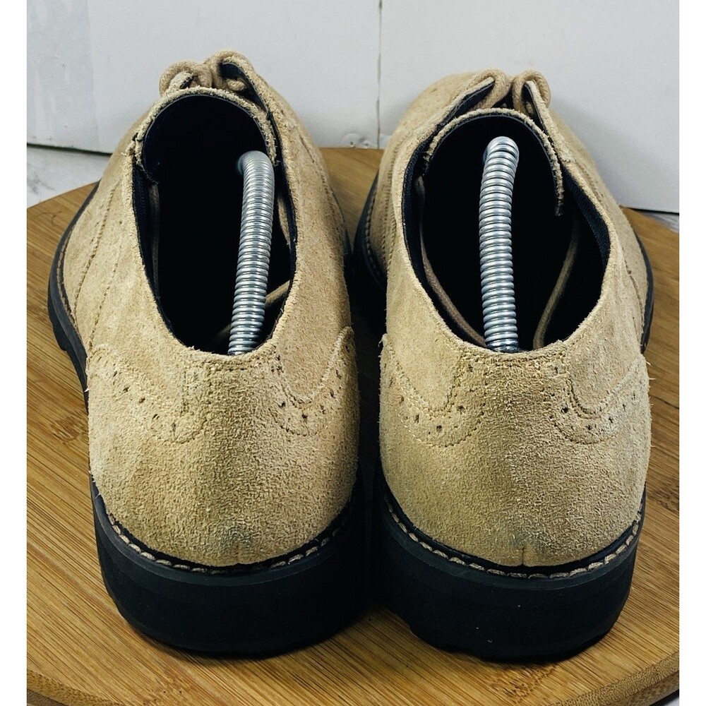 Saks Fifth Avenue Blue Write Now Shoes Mens Size 10.5 Brown Suede Wingtip Oxford - Picture 4 of 6